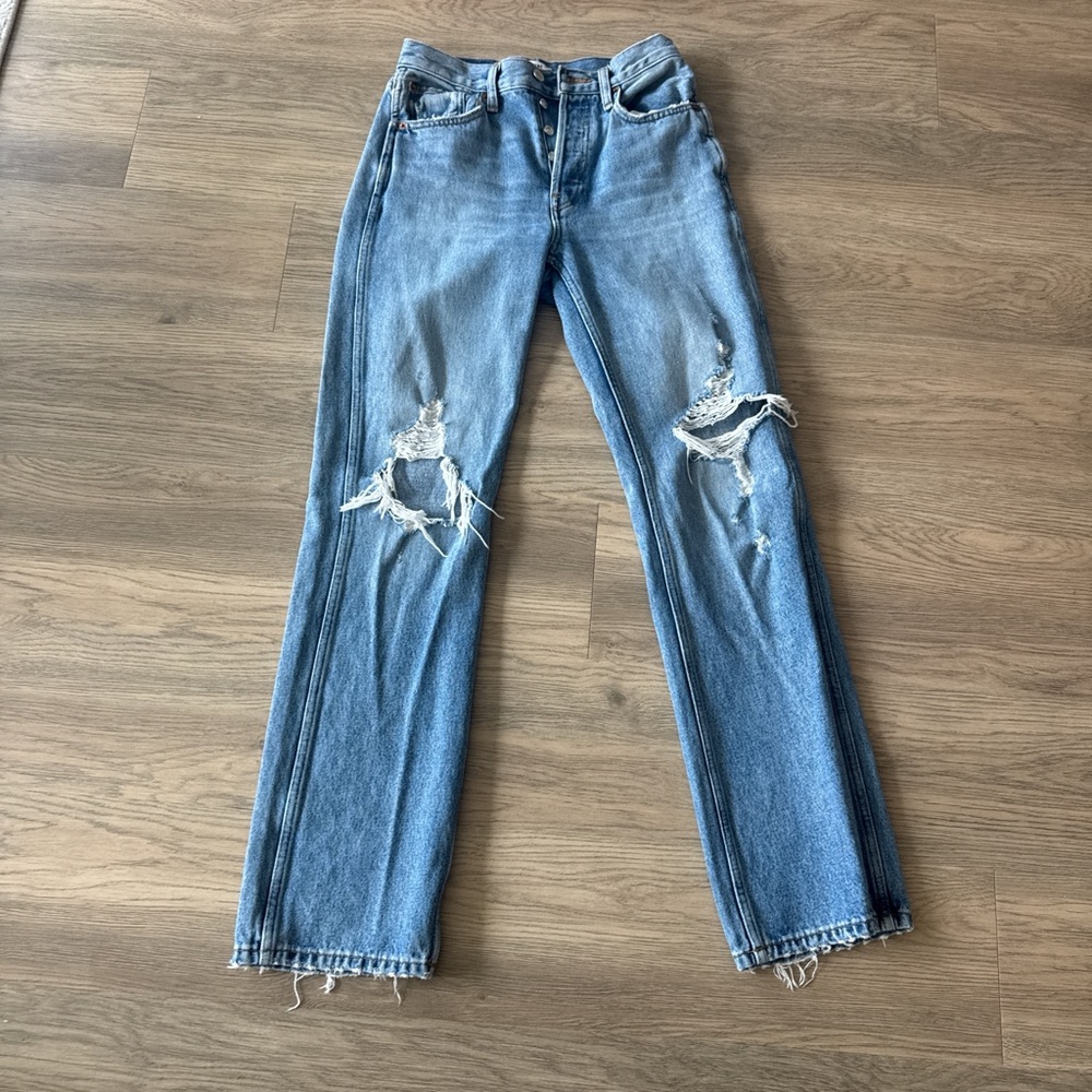 Re/Done Light Blue Button-Fly Jeans